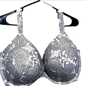 Black and White Cotton Plunge Boost Bra